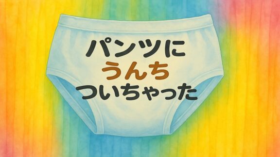 パンツに　うんち　ついちゃった