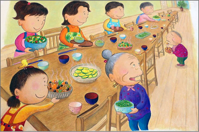 柔らかめのタッチでアウトラインを細めにとったイラスト